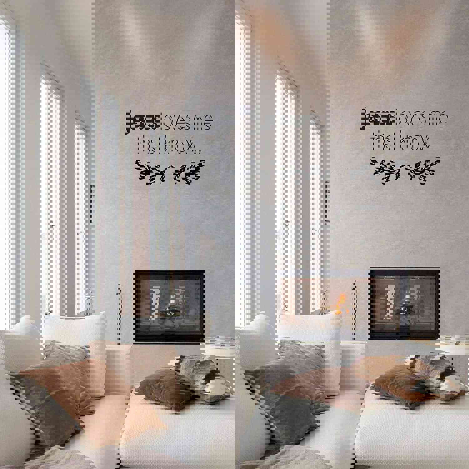 Religious Quotes Vinyl Wall Sticker - Jesus Bible Verse Decal