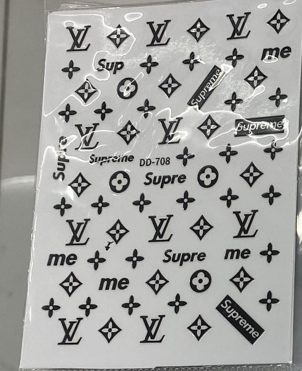 3D Luxury Designer LOGO Nail Stickers - Collection