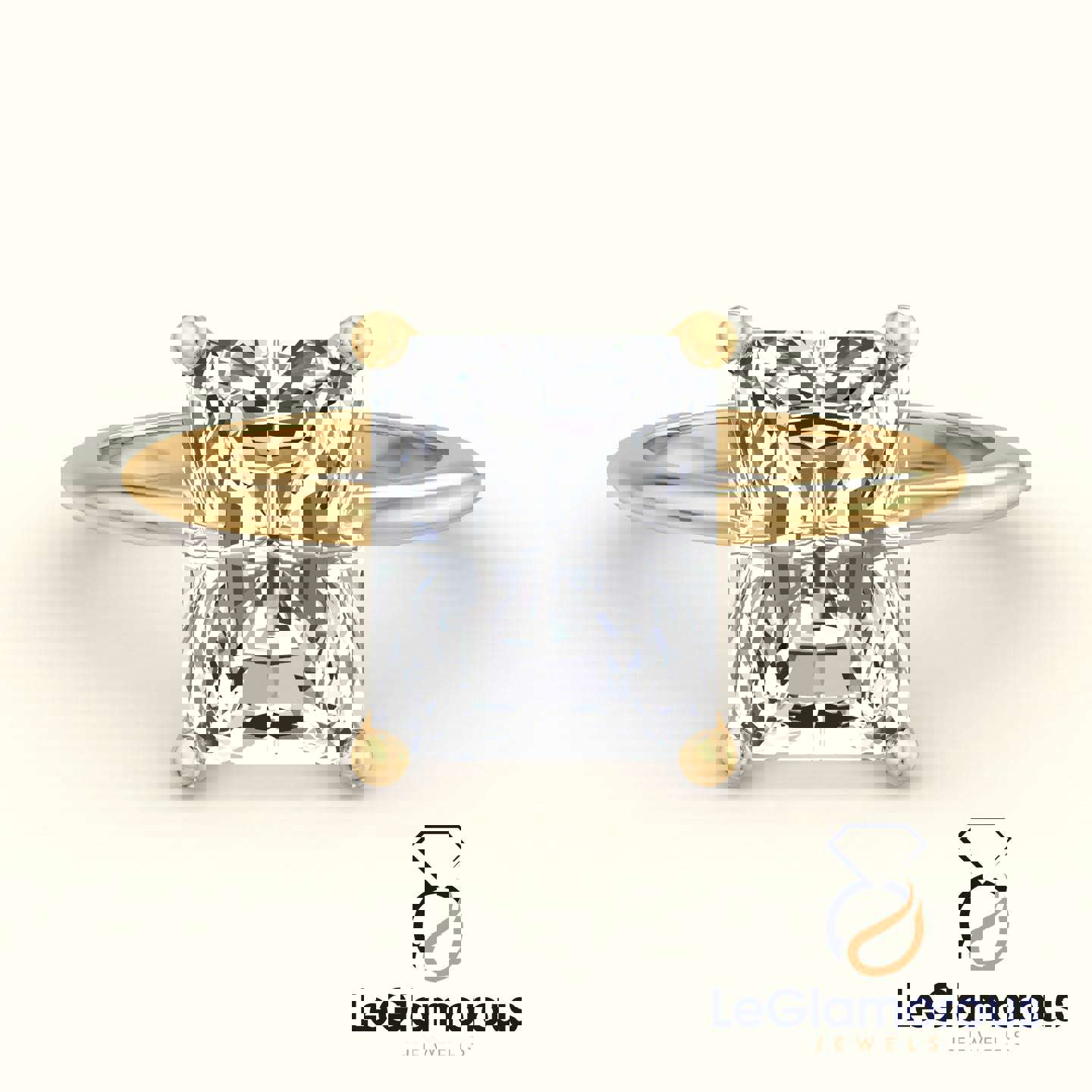 Radiant Solitaire Lab Grown Diamond Engagement Ring - 4.00 Carat IGI Certified