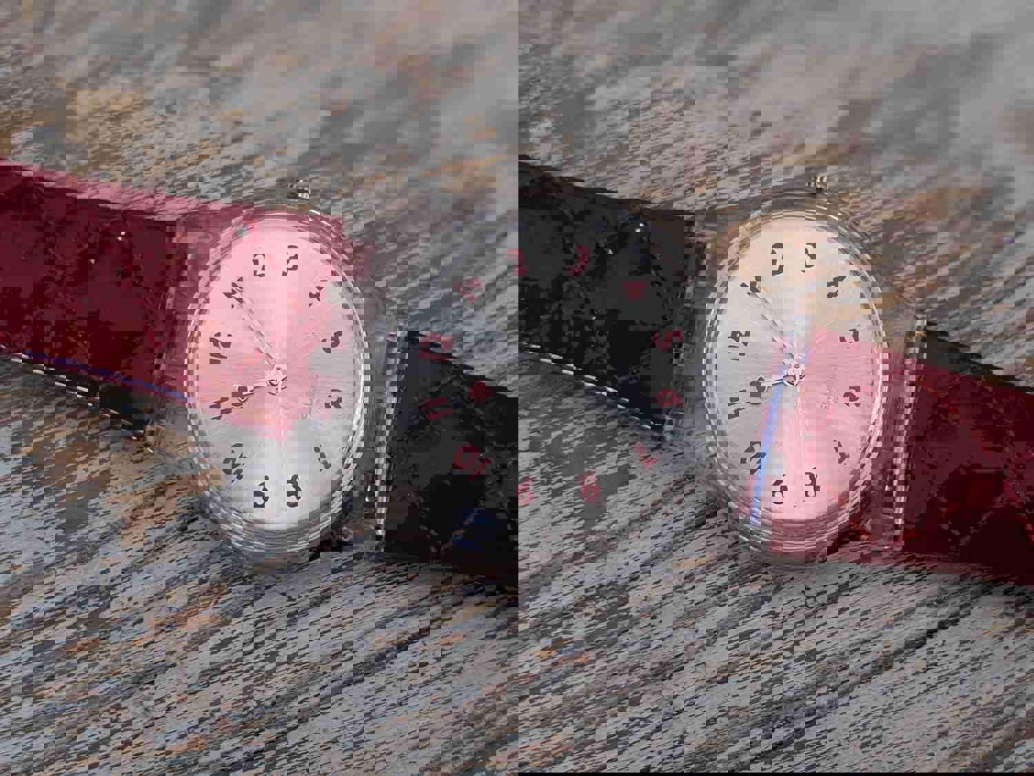 2003 Swatch Strawberry Jam LK243 Slim Ladies Wrist Watch - Red Quilted Leather