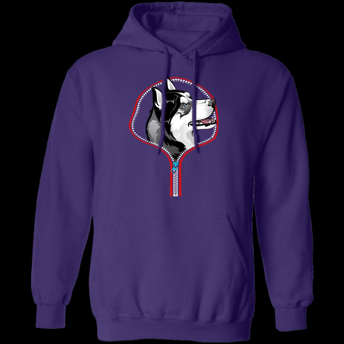 HUSKY ZIP-DOWN LADIES Pullover Hoodie - 8 oz. Cotton/Poly Blend