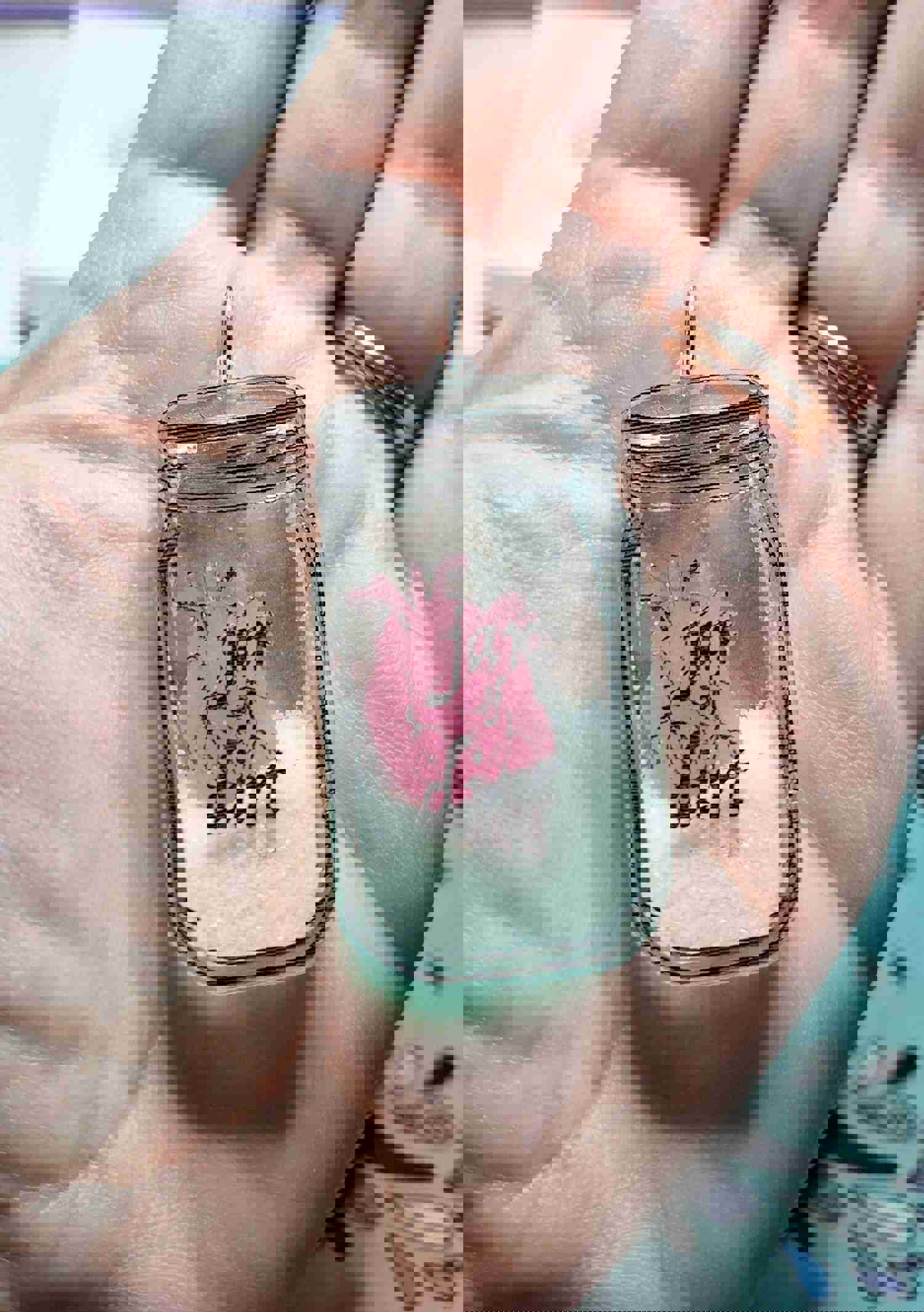 Davy Jones Heart Statement Pendant Necklace with Glowing Pink Heart, Pirate Night Disney-Inspired