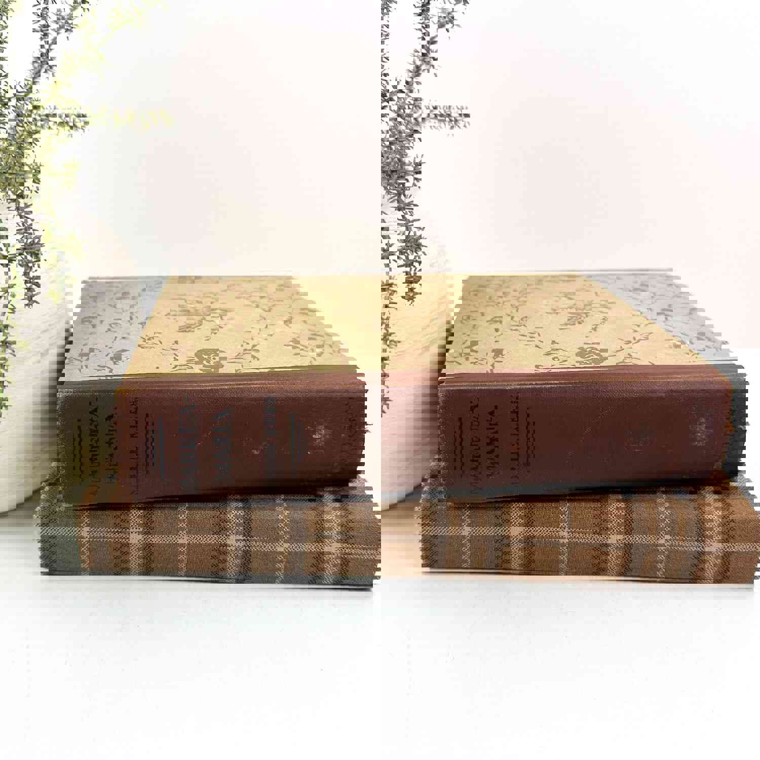 Brown Decorative Book Set for Home Decor