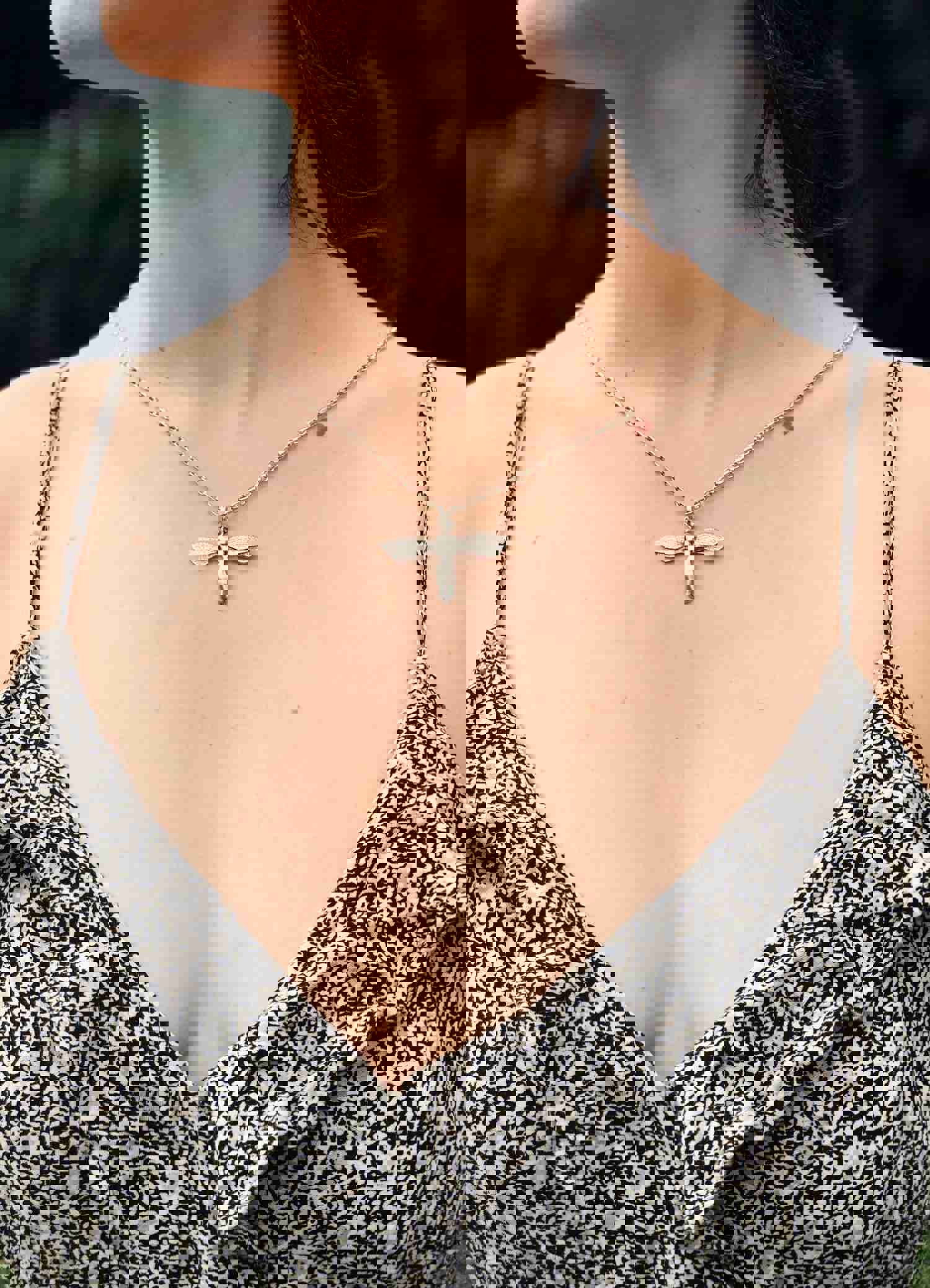 Lady Dragonfly Pendant - Sterling Silver Fantasy Jewelry