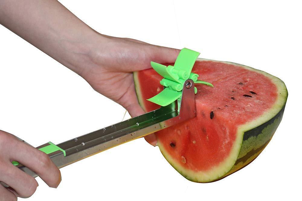 PFFY Watermelon Slicer Stainless Steel Melon Cutter Knife - Kitchen Gadget for Easy Fruit Cutting