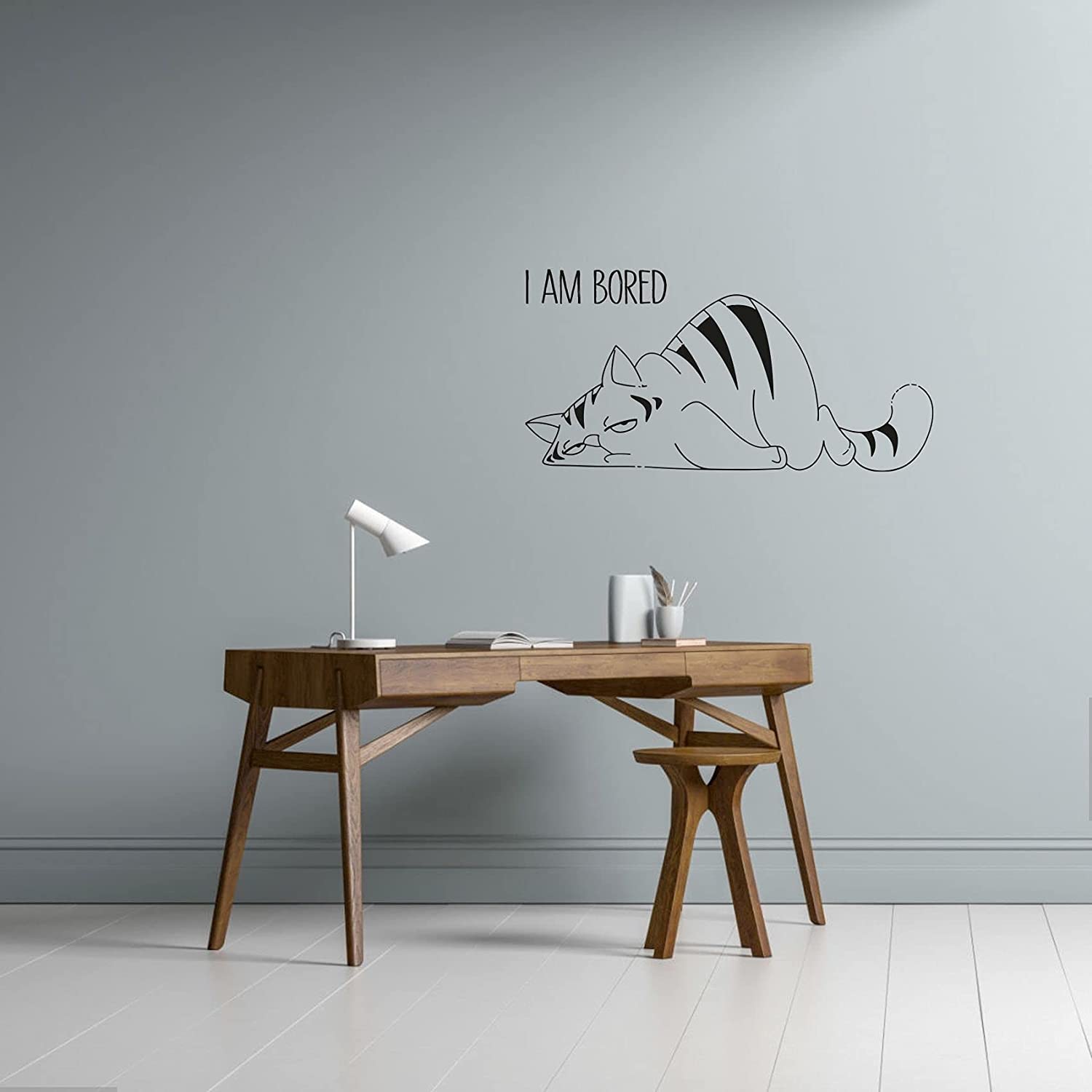 I Am Bored Cat Quote Vinyl Wall Sticker Decal - Animal Life Decor