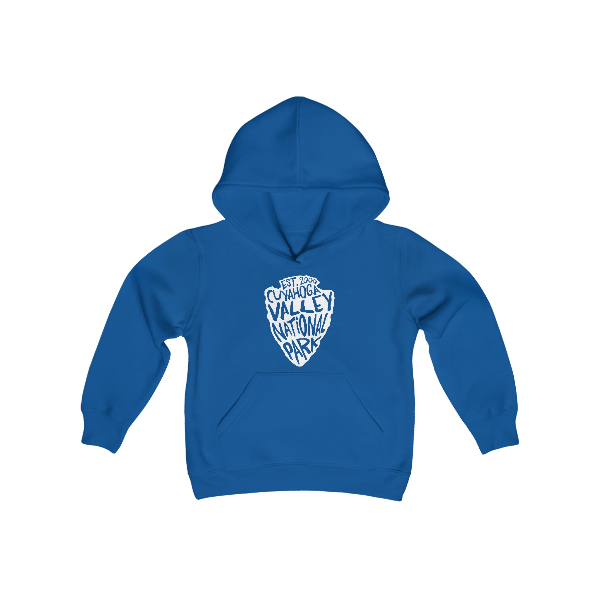 Cuyahoga Valley National Park Kids Hoodie - Arrowhead Chunky Text