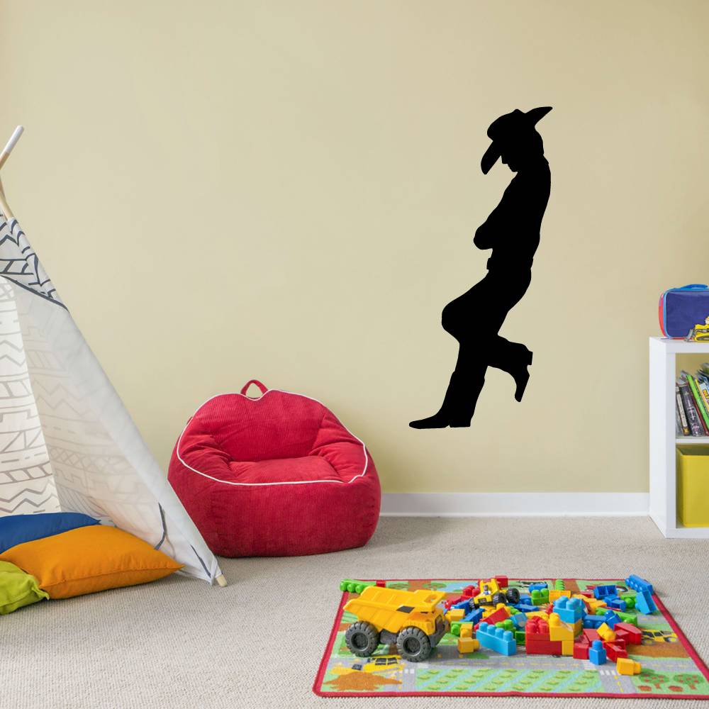 Cowboy Vinyl Wall Art Sticker Decal - Real Cowboy Attire Design