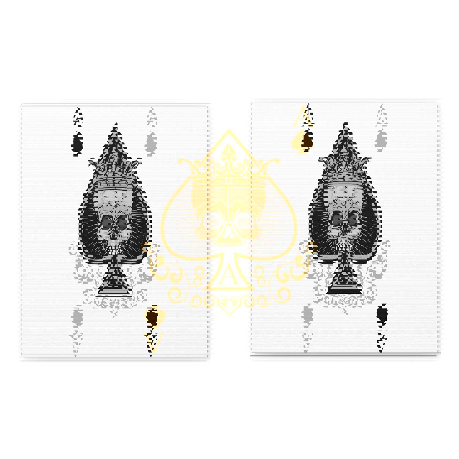 Gothic Ace Of Spades Playing Card Canvas Wall Art - Ready-to-Hang Home Decor
