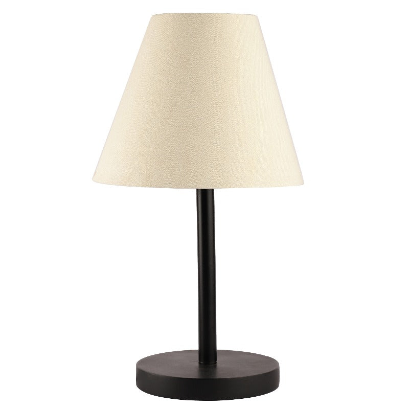 BTR CRAFTS Raven Black Metal Table Lamp with Conical Lampshade for Modern Home Decor