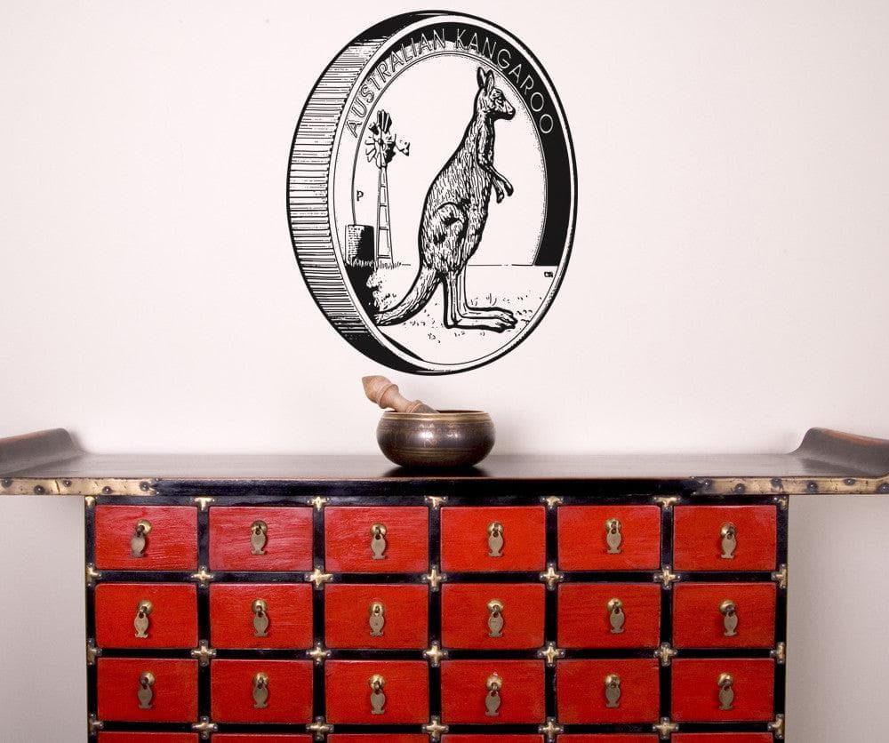 Vinyl Wall Decal Sticker Kangaroo Coin #OS_AA469