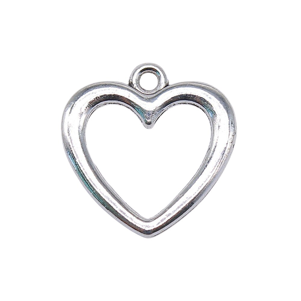 10pcs 20x20mm Hollow Heart Charms Pendants for DIY Jewelry Making