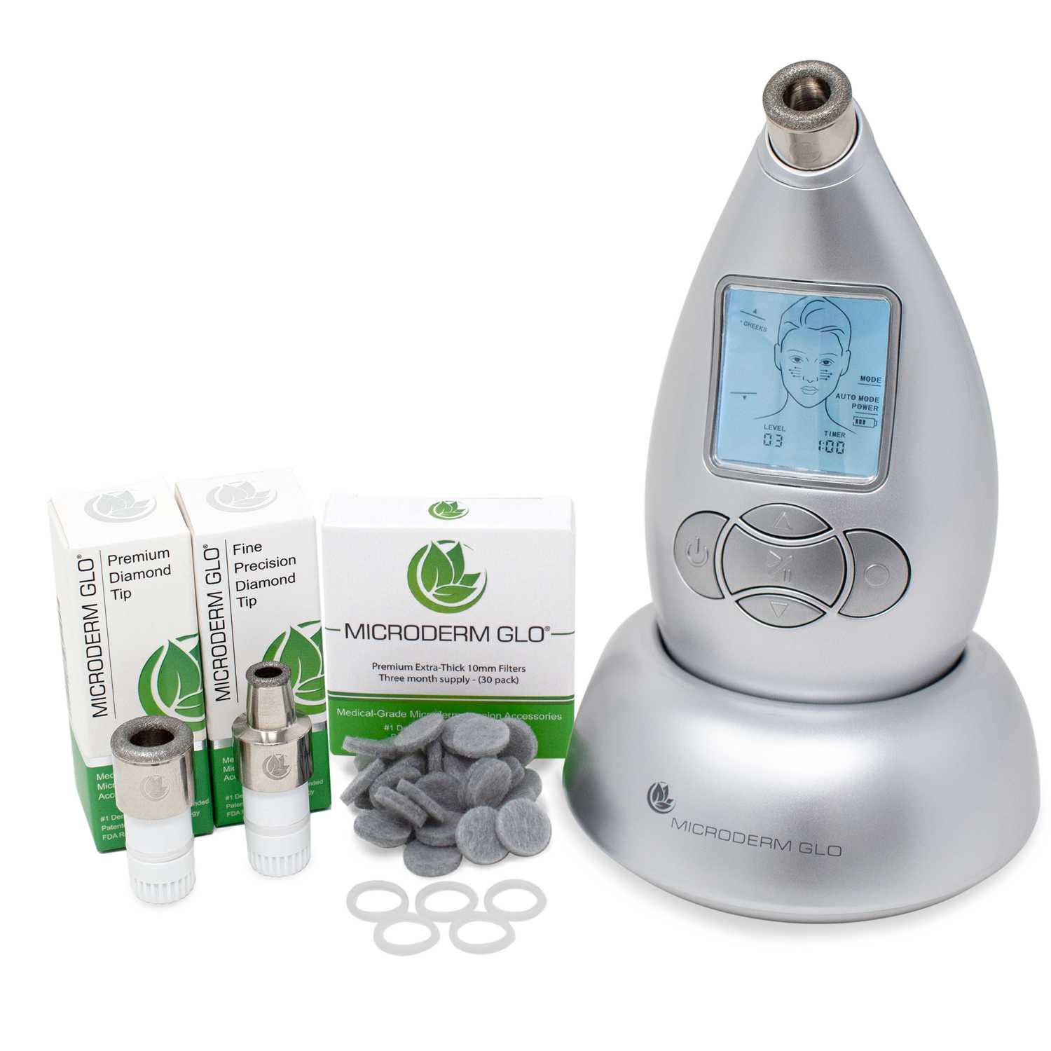 Microderm GLO Diamond Microdermabrasion Essentials Skincare Bundle