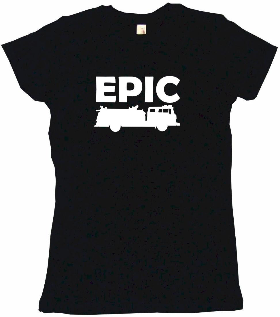 Epic Fire Truck Silhouette Tee Shirt OR Hoodie Sweat
