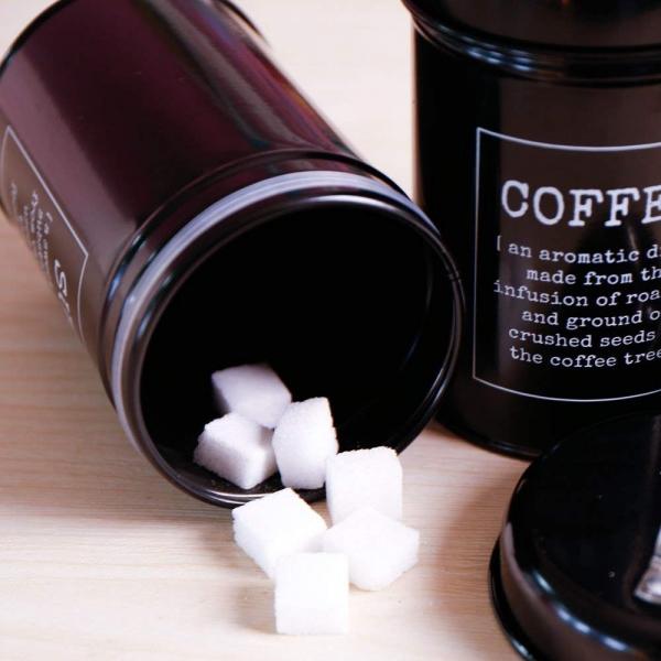 3-Piece Metal Food Storage Tin Set for Coffee, Tea, and Sugar with Airtight Lid