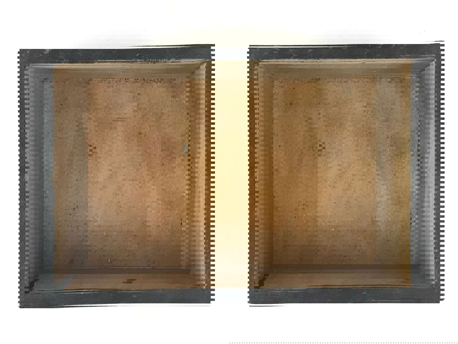 Vintage Japanese Wooden Buddhist Statue Stand - Black Rectangular Box with Gold Lotus Design