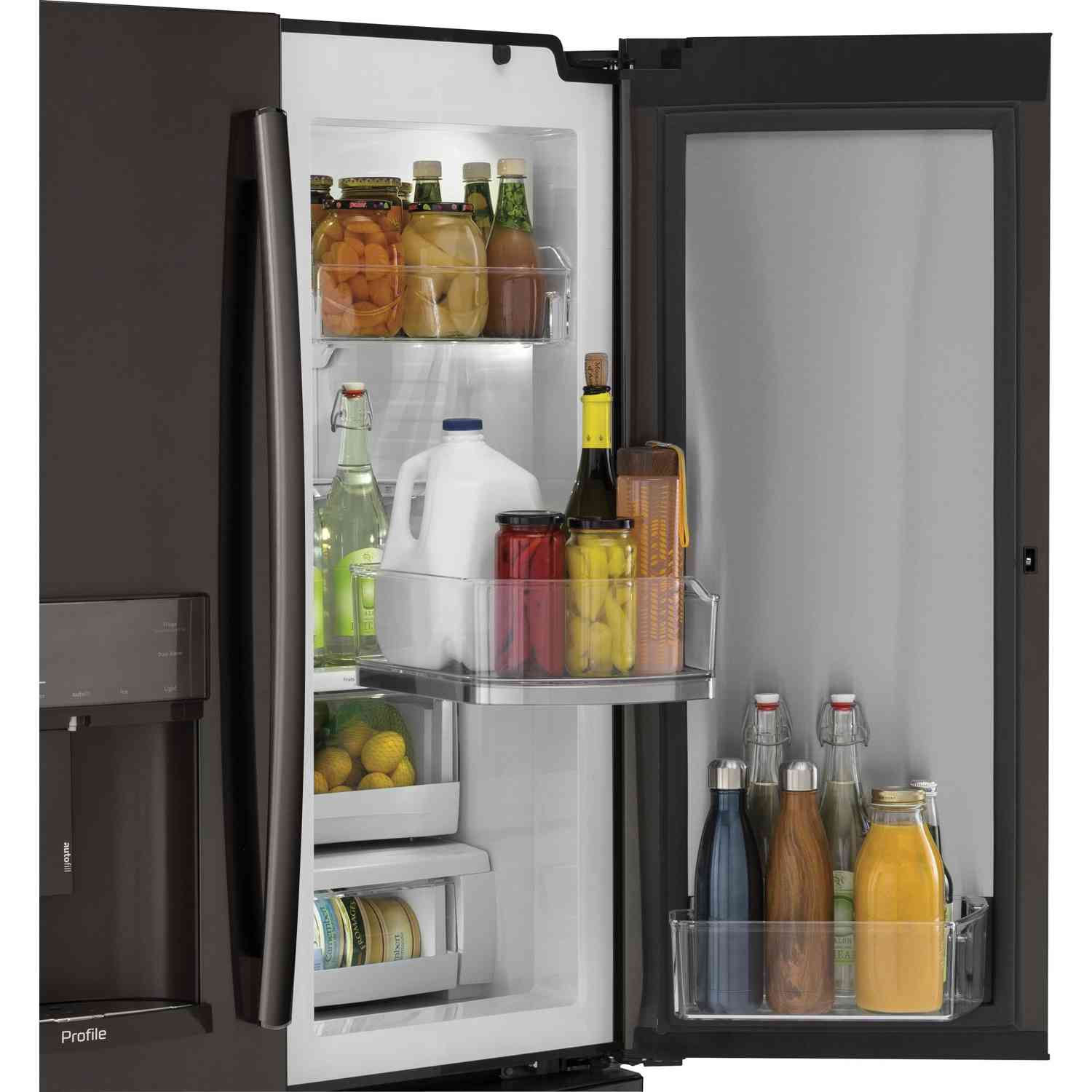 GE Profile 36-inch, 22.1 cu.ft. Counter-Depth French 3-Door Refrigerator with External Water and Ice Dispenser