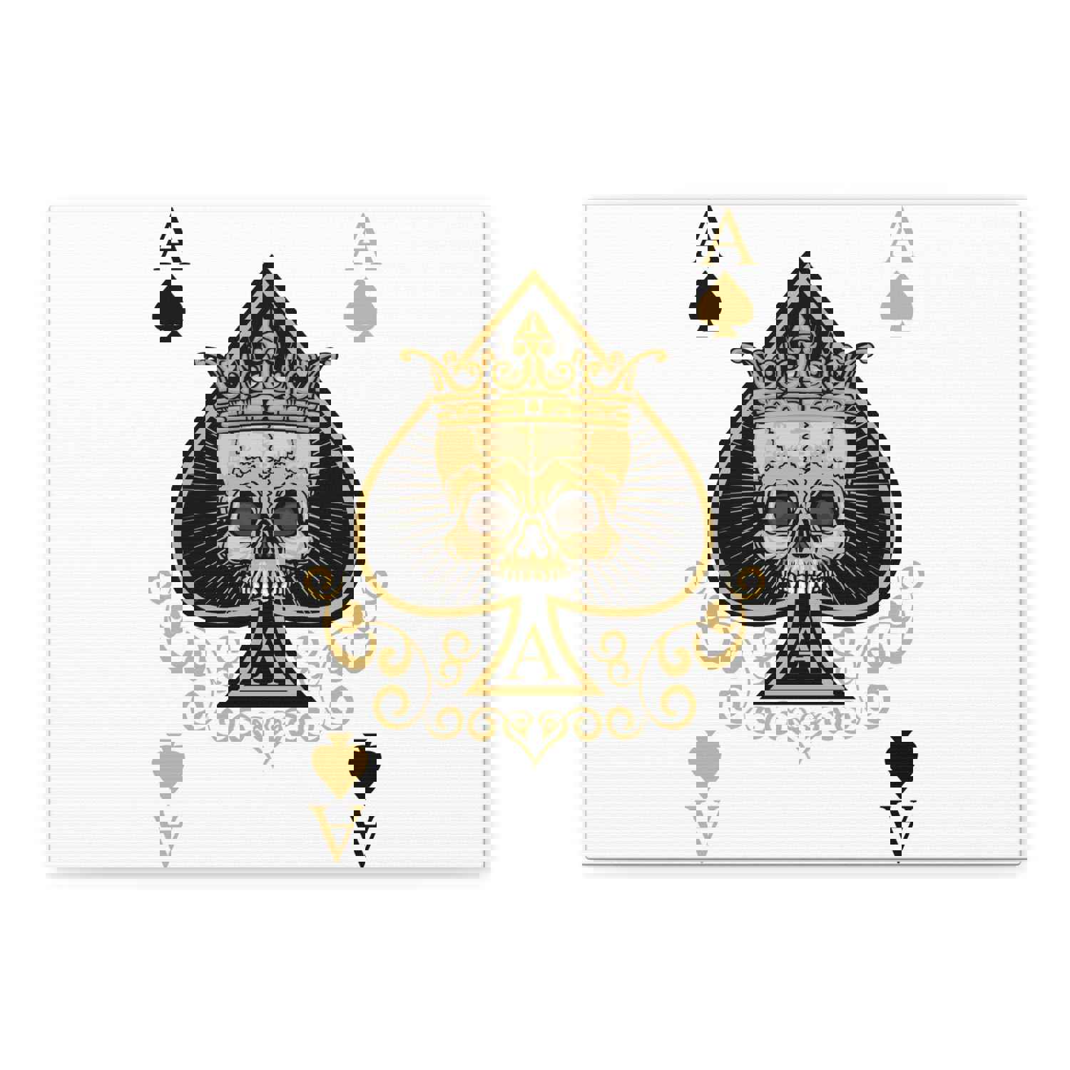 Gothic Ace Of Spades Playing Card Canvas Wall Art - Ready-to-Hang Home Decor