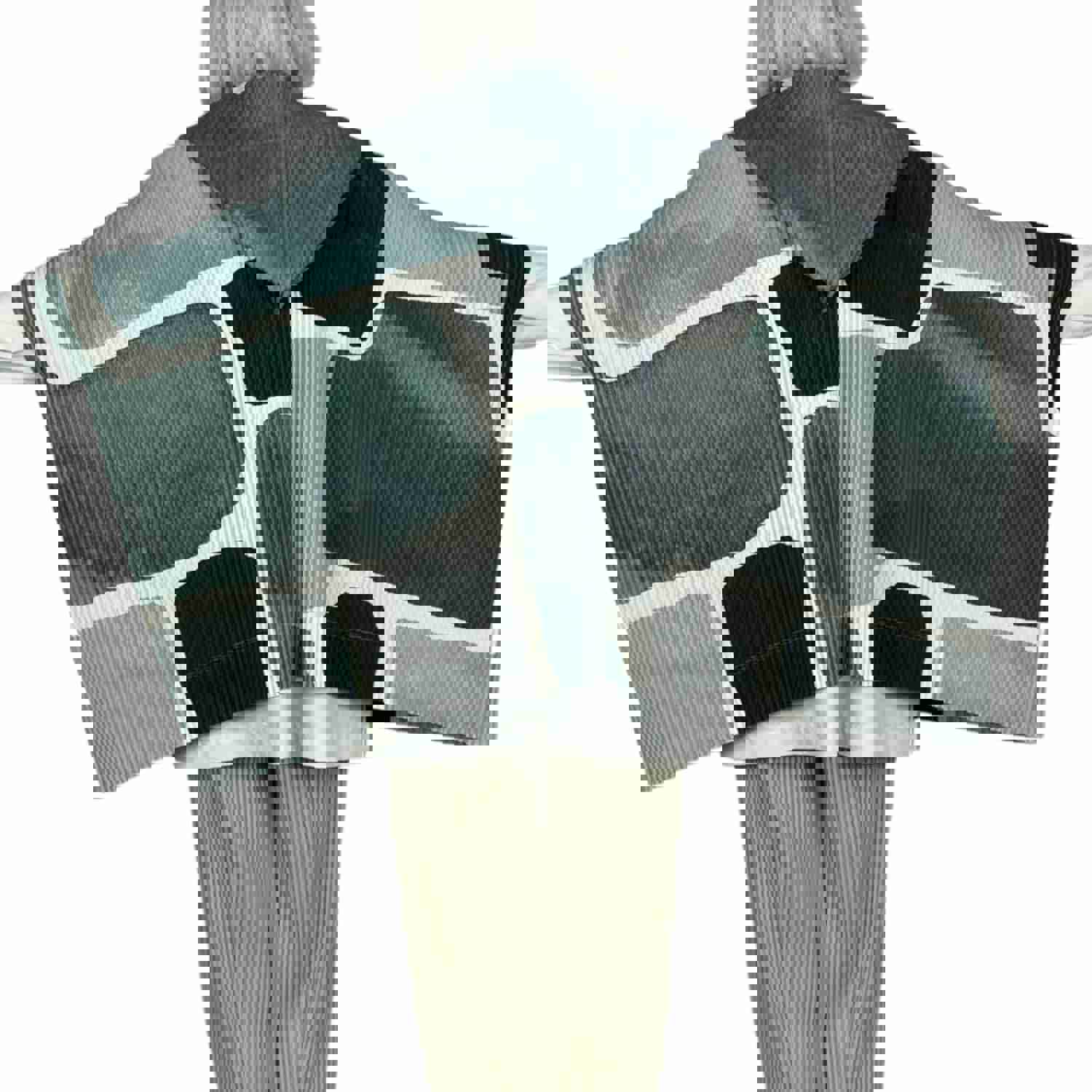 LANDSCAPE PRINT HOODED JACKET - Unisex Oversized Draped Fit