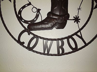 24 Welcome Cowboy Boot Stars Metal Wall Art - Western Home Decor