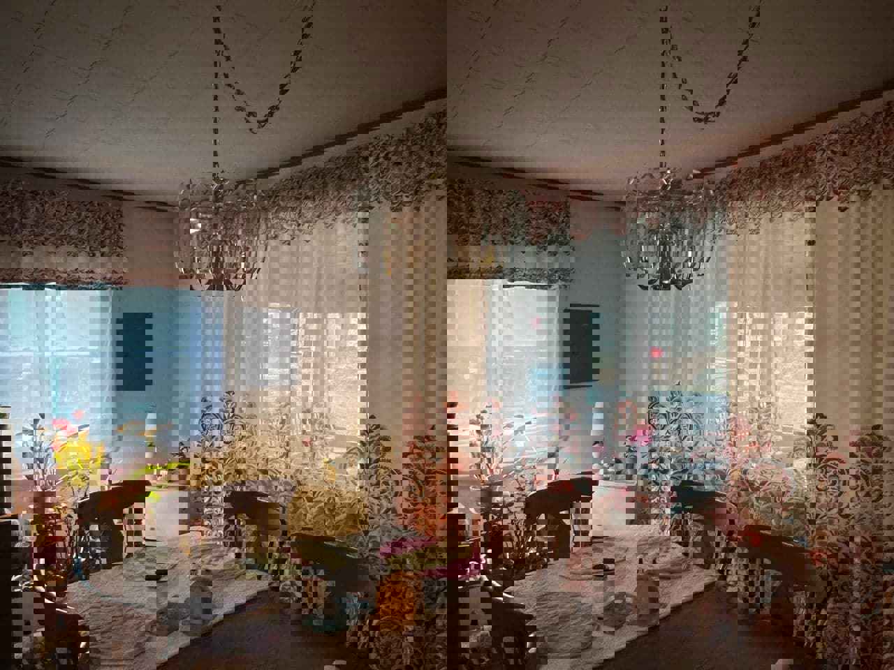 Clara Sheer Window Curtain Panel Set - Modern Paisley & Damask Patterns