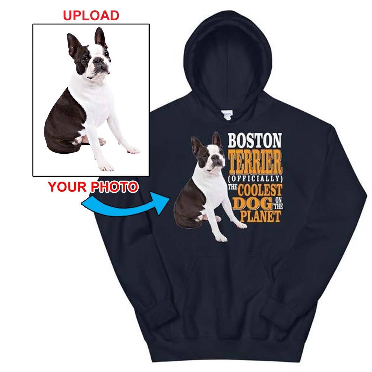 Custom Unisex Hoodie with Your Dog's Photo - Personalized Pet Apparel