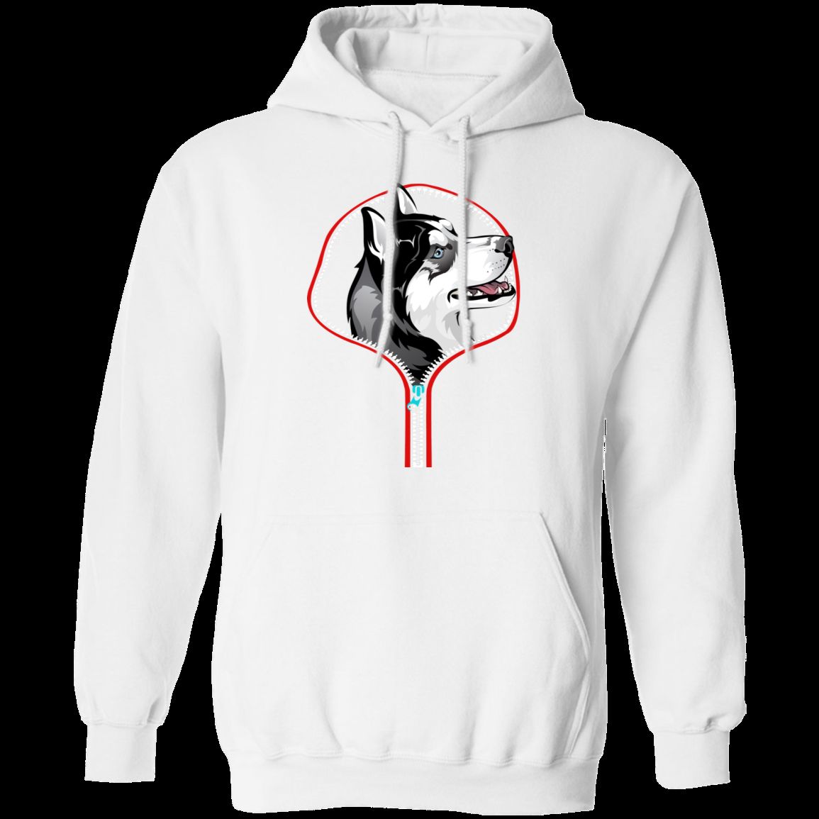 HUSKY ZIP-DOWN LADIES Pullover Hoodie - 8 oz. Cotton/Poly Blend