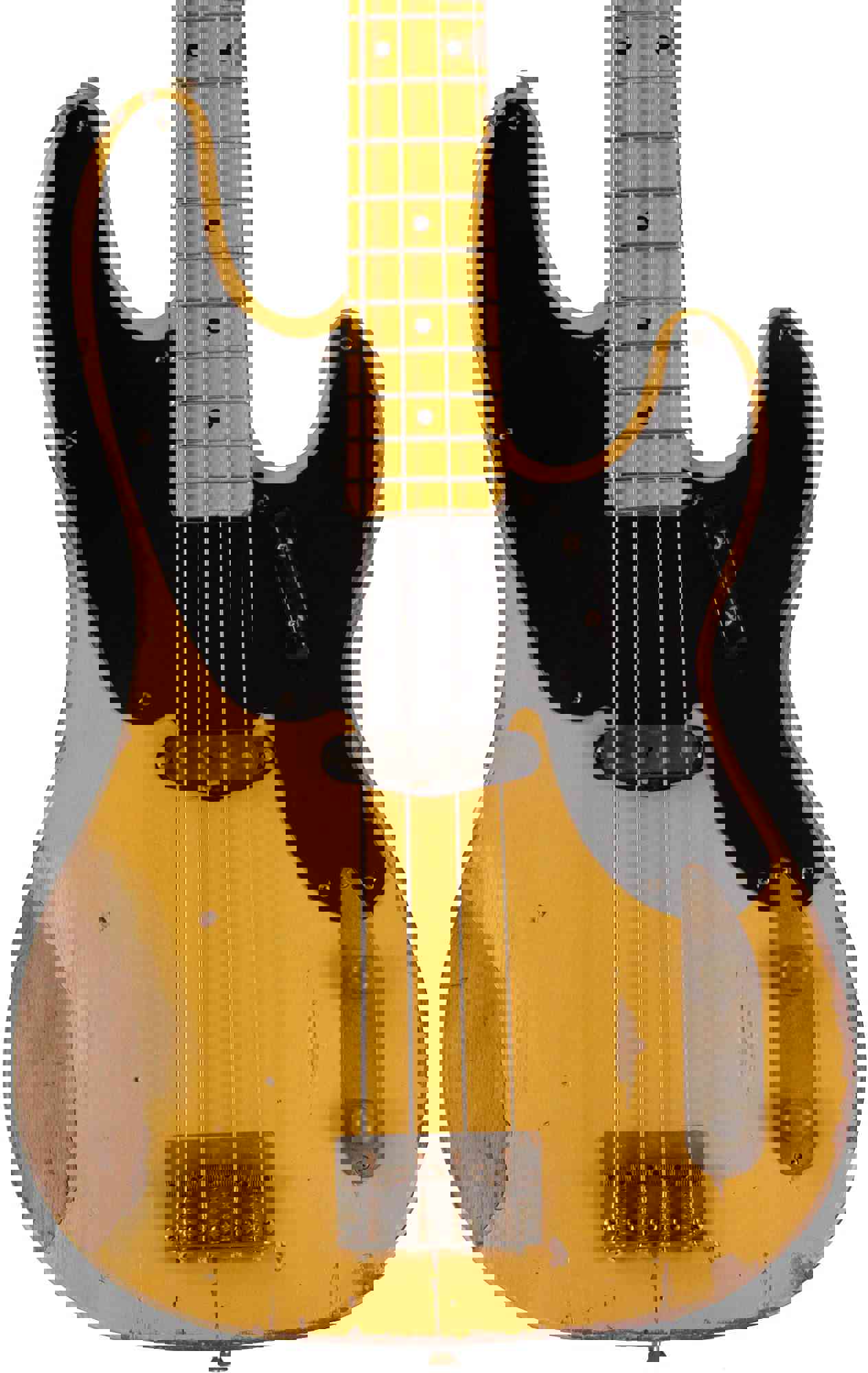 Nash PB-52 Bass Guitar, Butterscotch Blonde, Heavy Aging