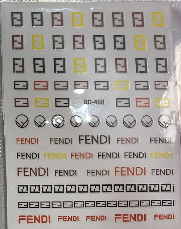 3D Luxury Designer LOGO Nail Stickers - Collection