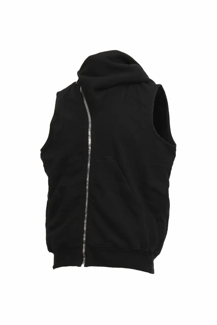 Drkshdw by Rick Owens Woven Sweater-Mountain Zone Hoodie DU17S5286 F 09 Black