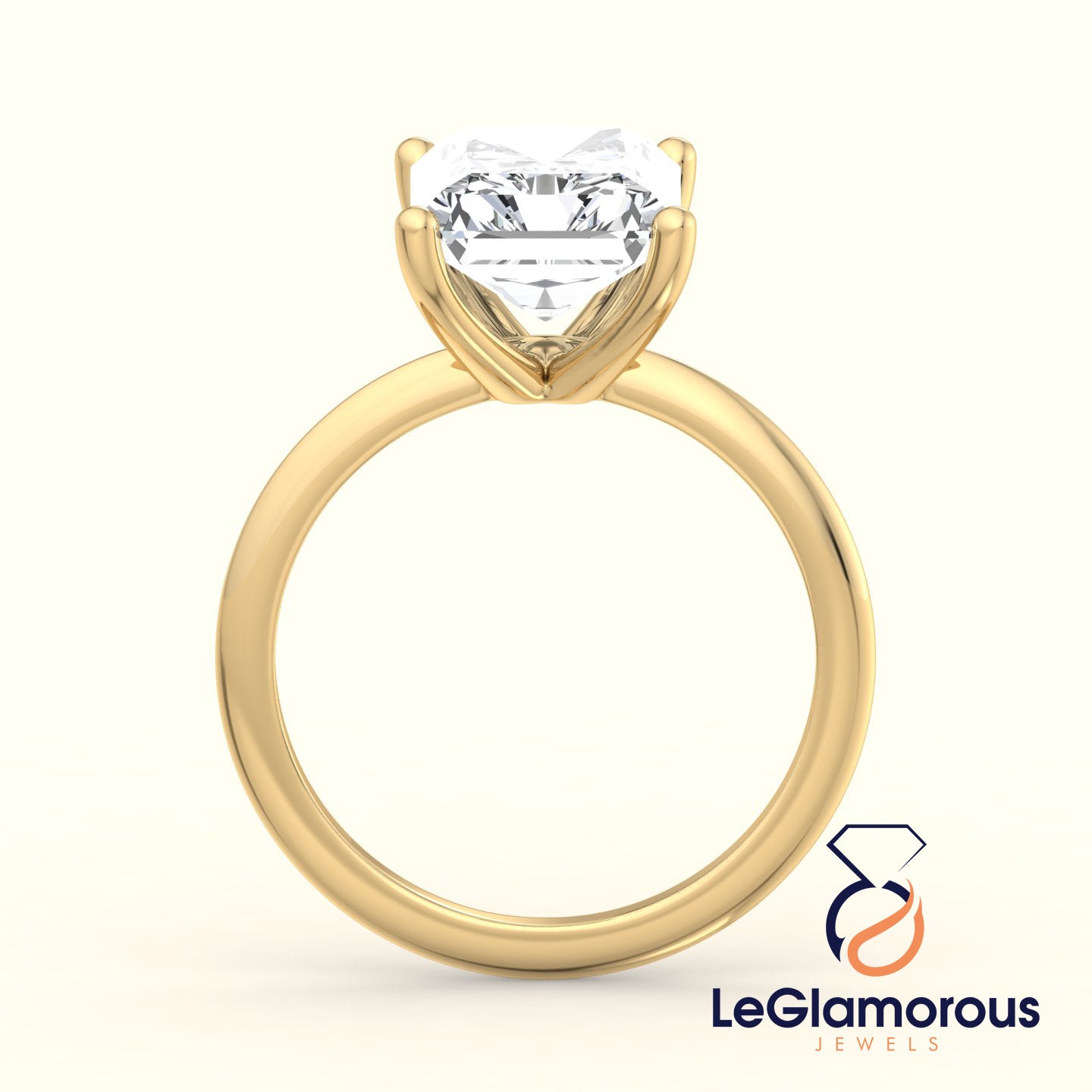 Radiant Solitaire Lab Grown Diamond Engagement Ring - 4.00 Carat IGI Certified