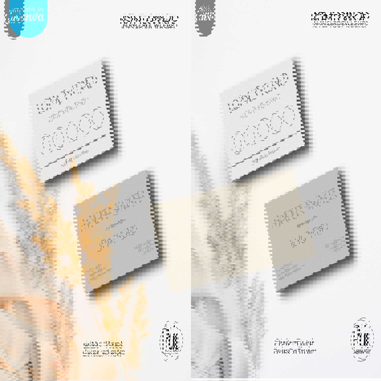 Simply Modern Editable Loyalty Card Template for Health & Beauty Businesses