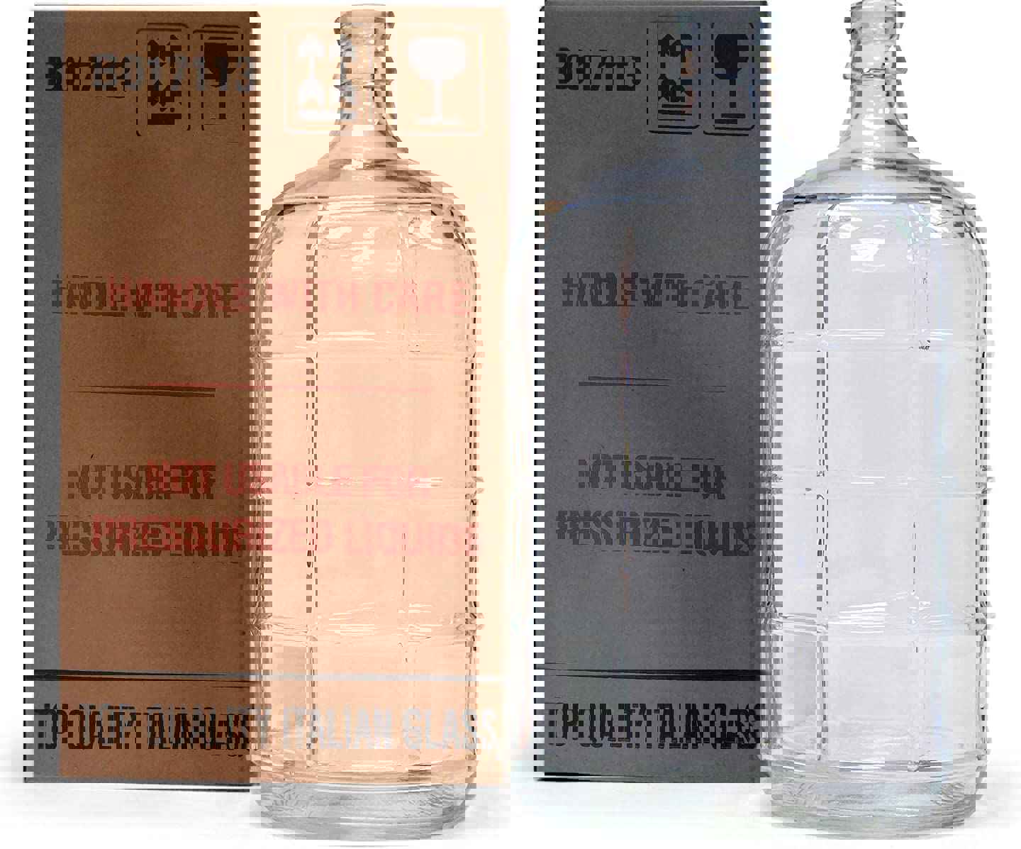 3 Gallon Italian Glass Carboy for Homebrew Beer & Wine Fermentation