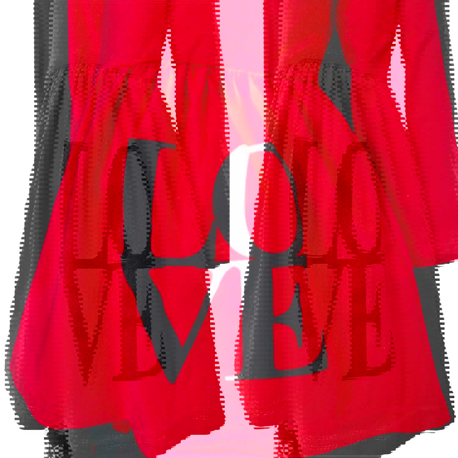 Girls Valentines Day LOVE Red Long Sleeve Tunic Leggings & Scarf Clothing Set