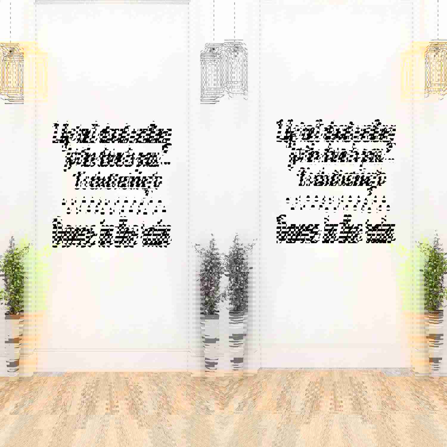 Inspirational Quote Vinyl Wall Sticker Decal - Waiting For The Storm To Pass