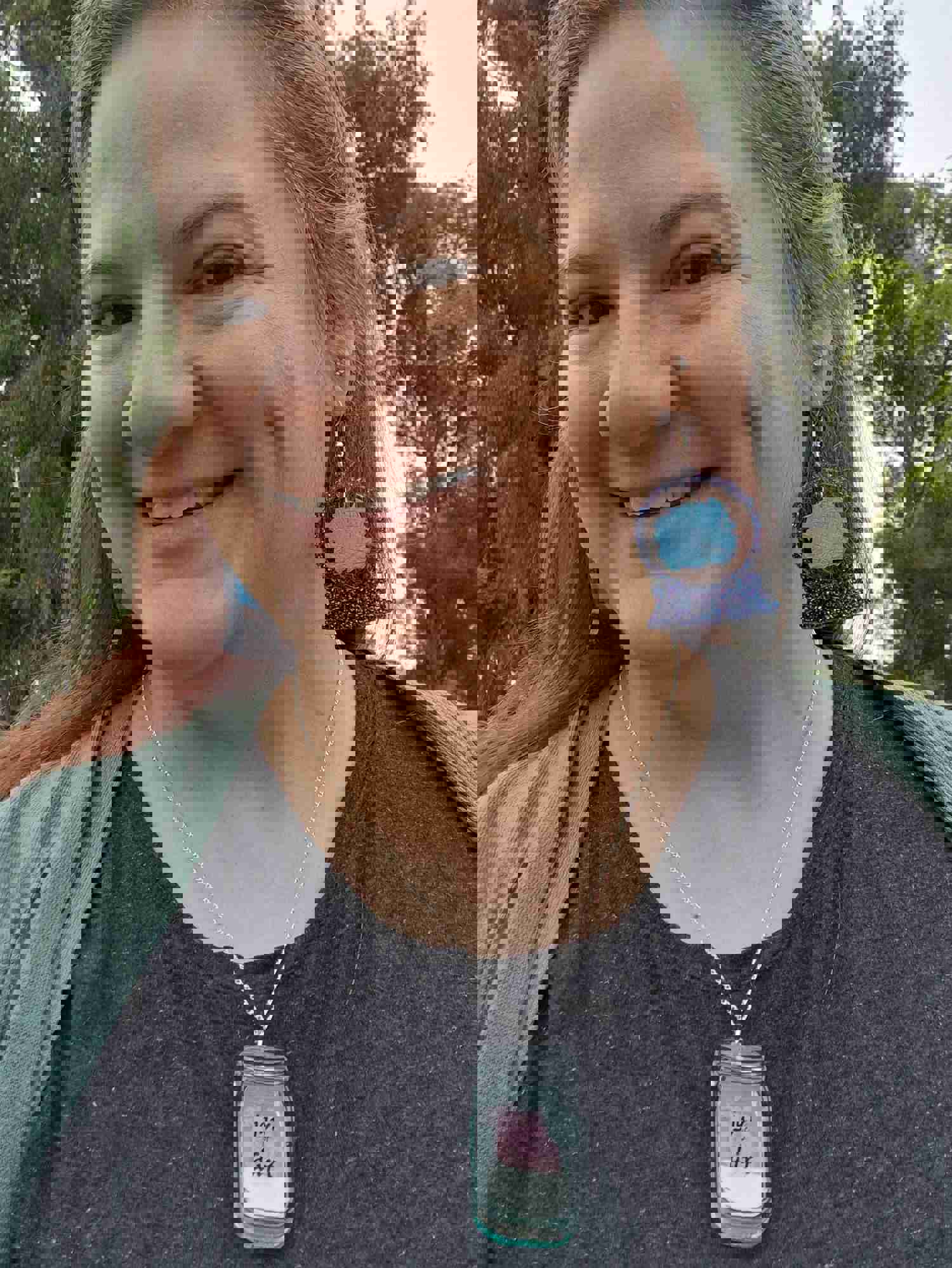 Davy Jones Heart Statement Pendant Necklace with Glowing Pink Heart, Pirate Night Disney-Inspired