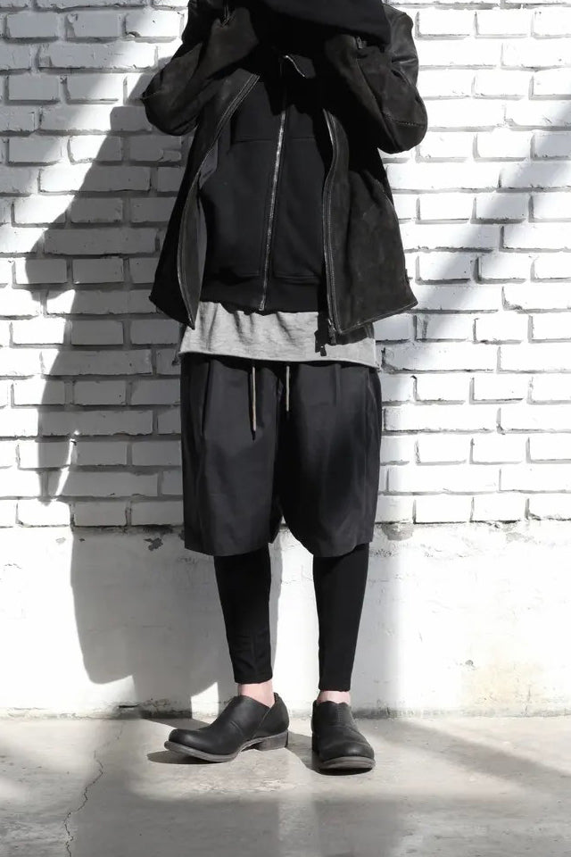 Drkshdw by Rick Owens Woven Sweater-Mountain Zone Hoodie DU17S5286 F 09 Black