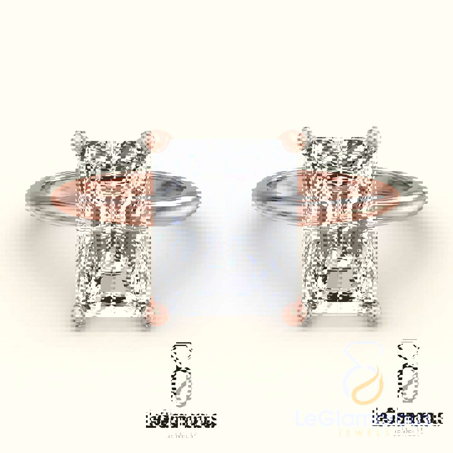 Radiant Solitaire Lab Grown Diamond Engagement Ring - 4.00 Carat IGI Certified