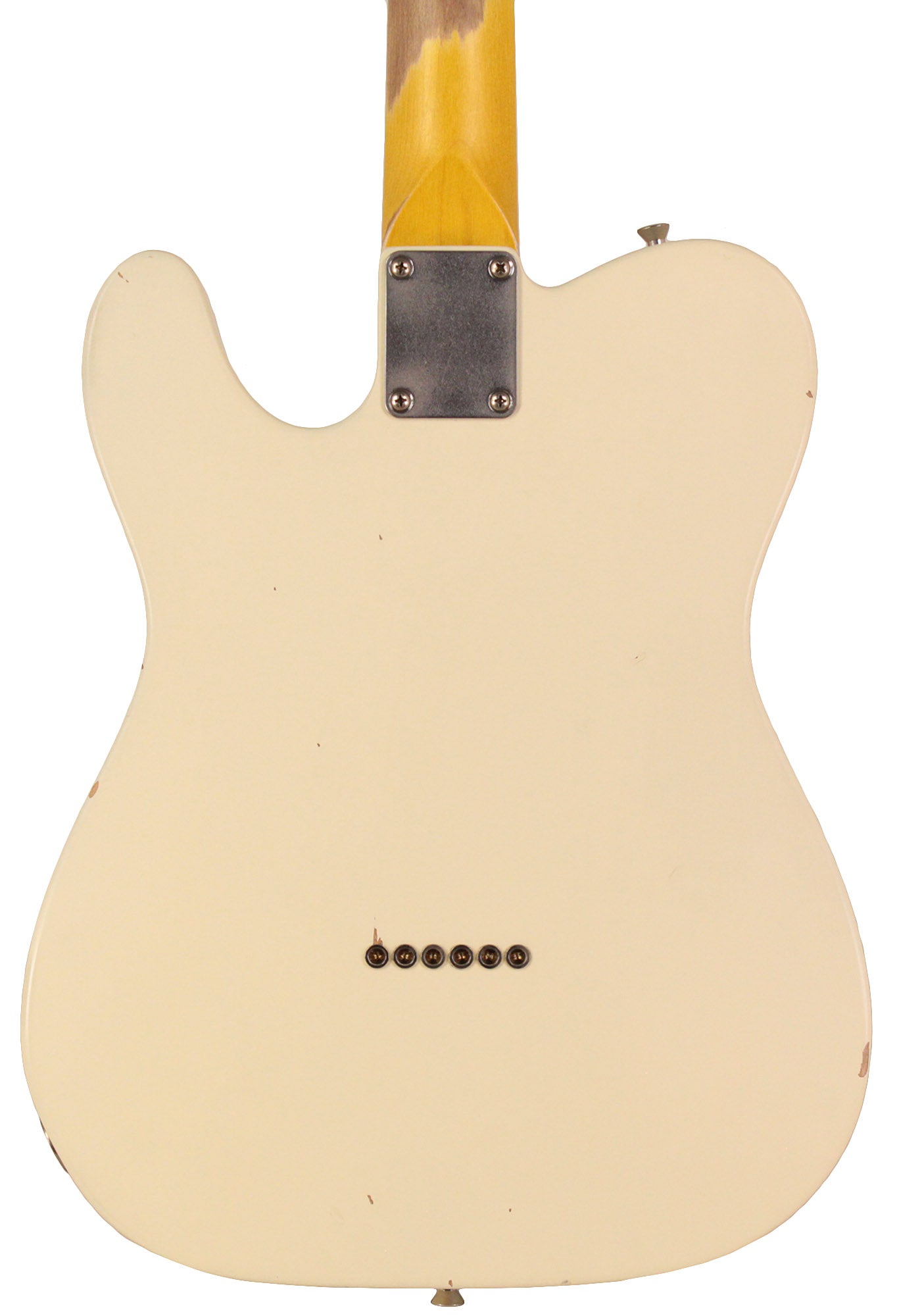 Nash T-63 Guitar, Olympic White, Light Aging - Vintage Tele Model with Lollar Pickups