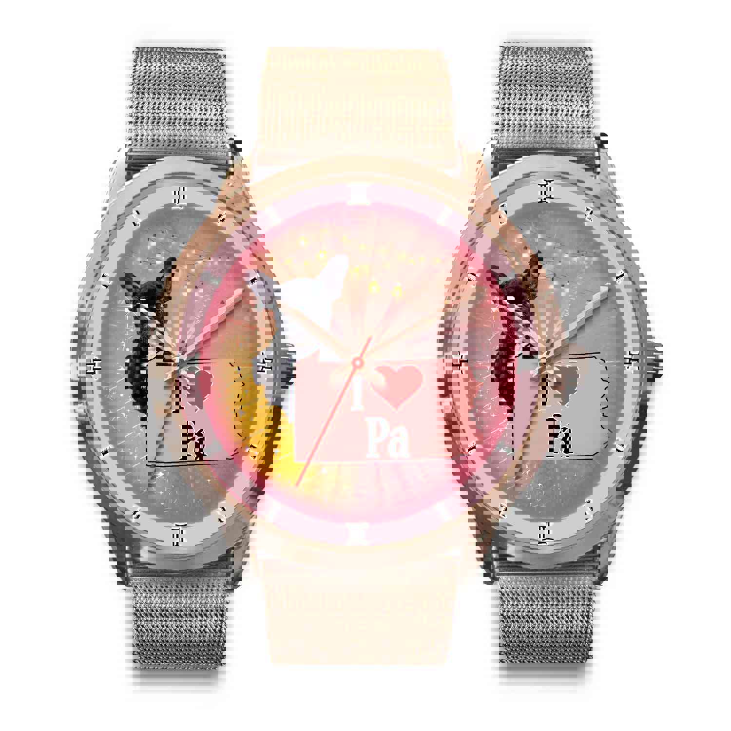 Cute French Bulldog Pennsylvania Christmas Special Wrist Watch