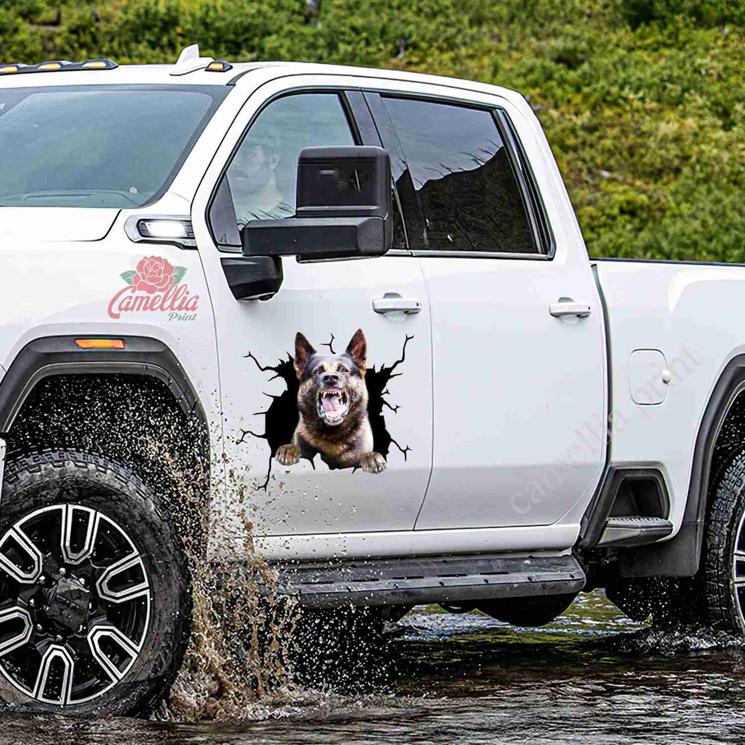 Angry German Shepherd Stickers - Crack Sticker Kawaii Corny Jokes Custom Wall Decal Birthday Gift Ideas