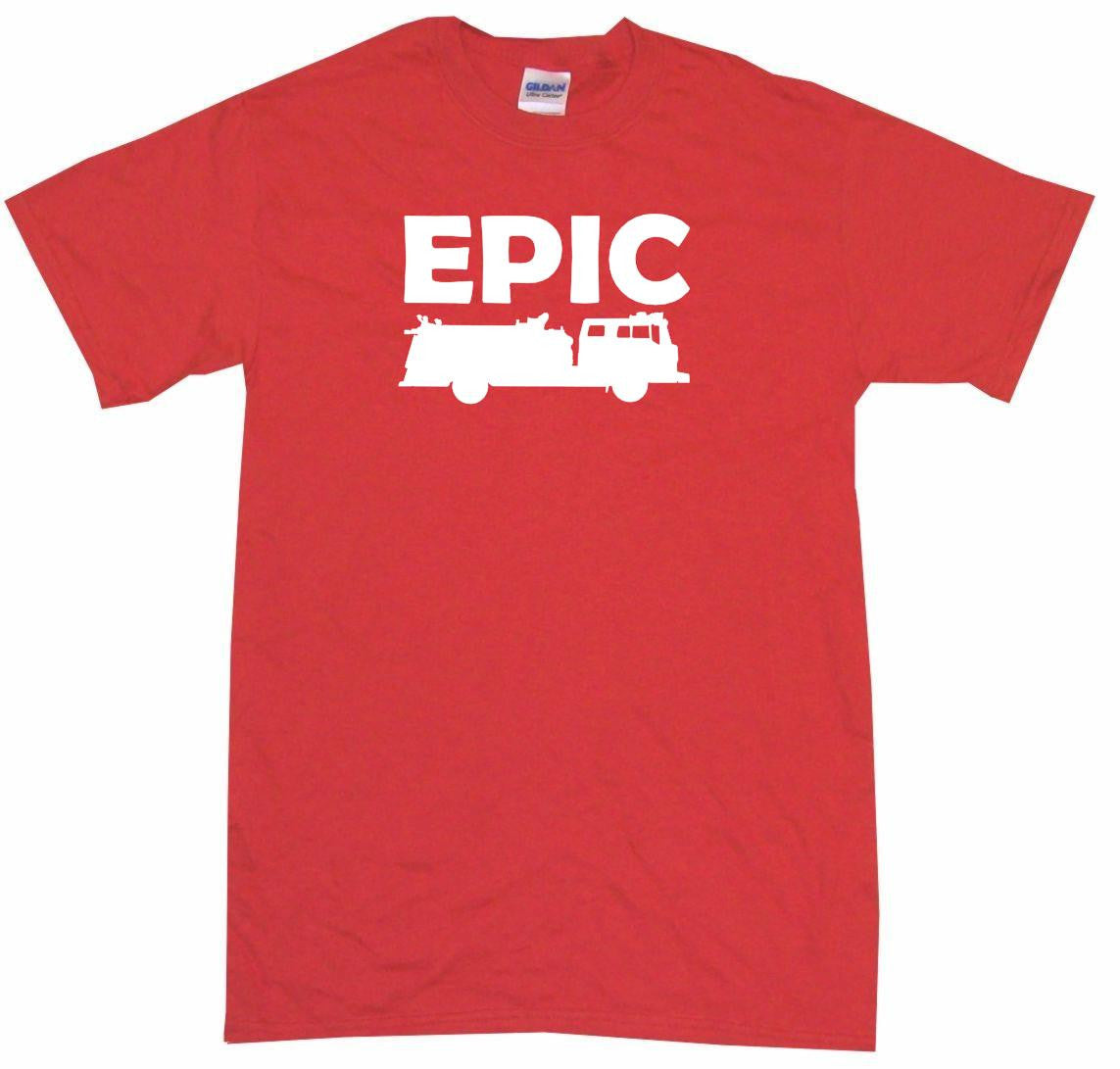 Epic Fire Truck Silhouette Tee Shirt OR Hoodie Sweat