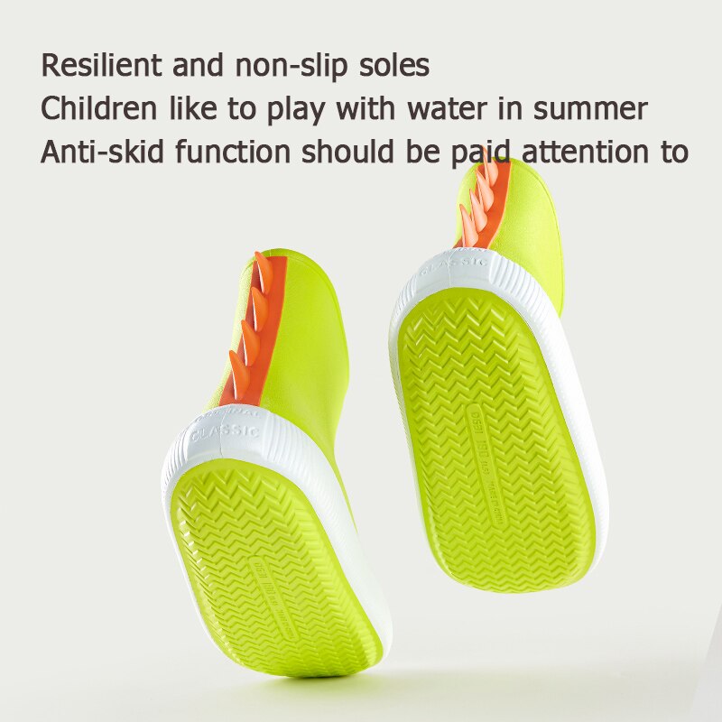 Cute Mario Cartoon Dinosaur Children Rain Boots for Girls and Toddlers