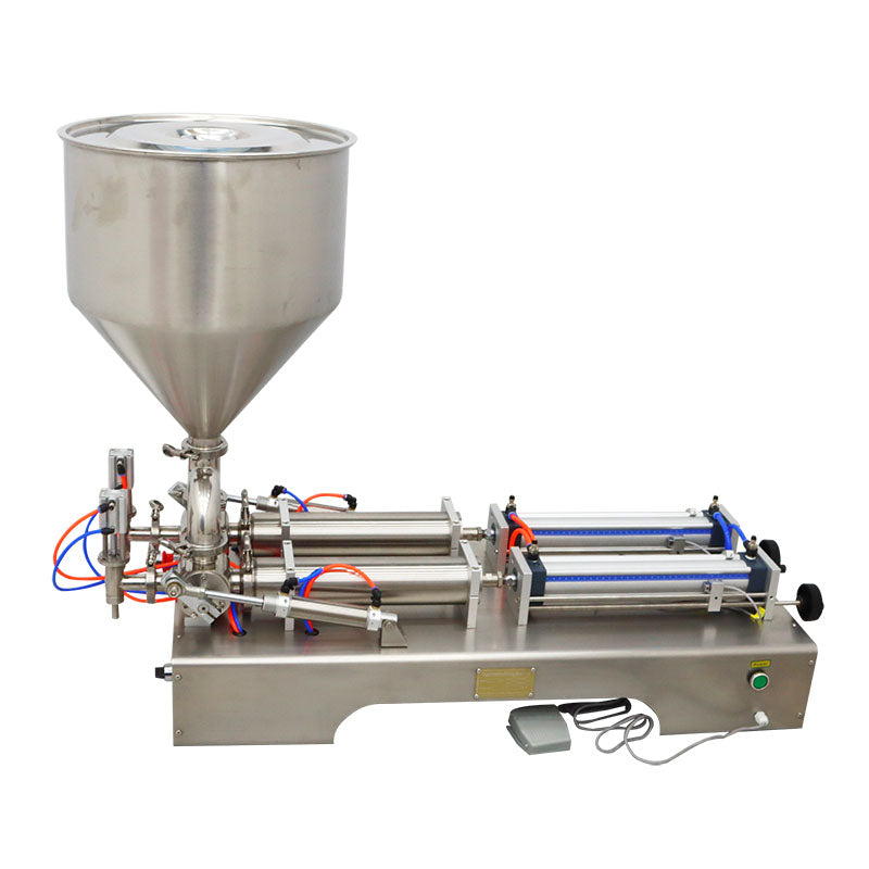110V 50-500ml Dual-nozzle Paste & Liquid Filling Machine with Food Grade Steel
