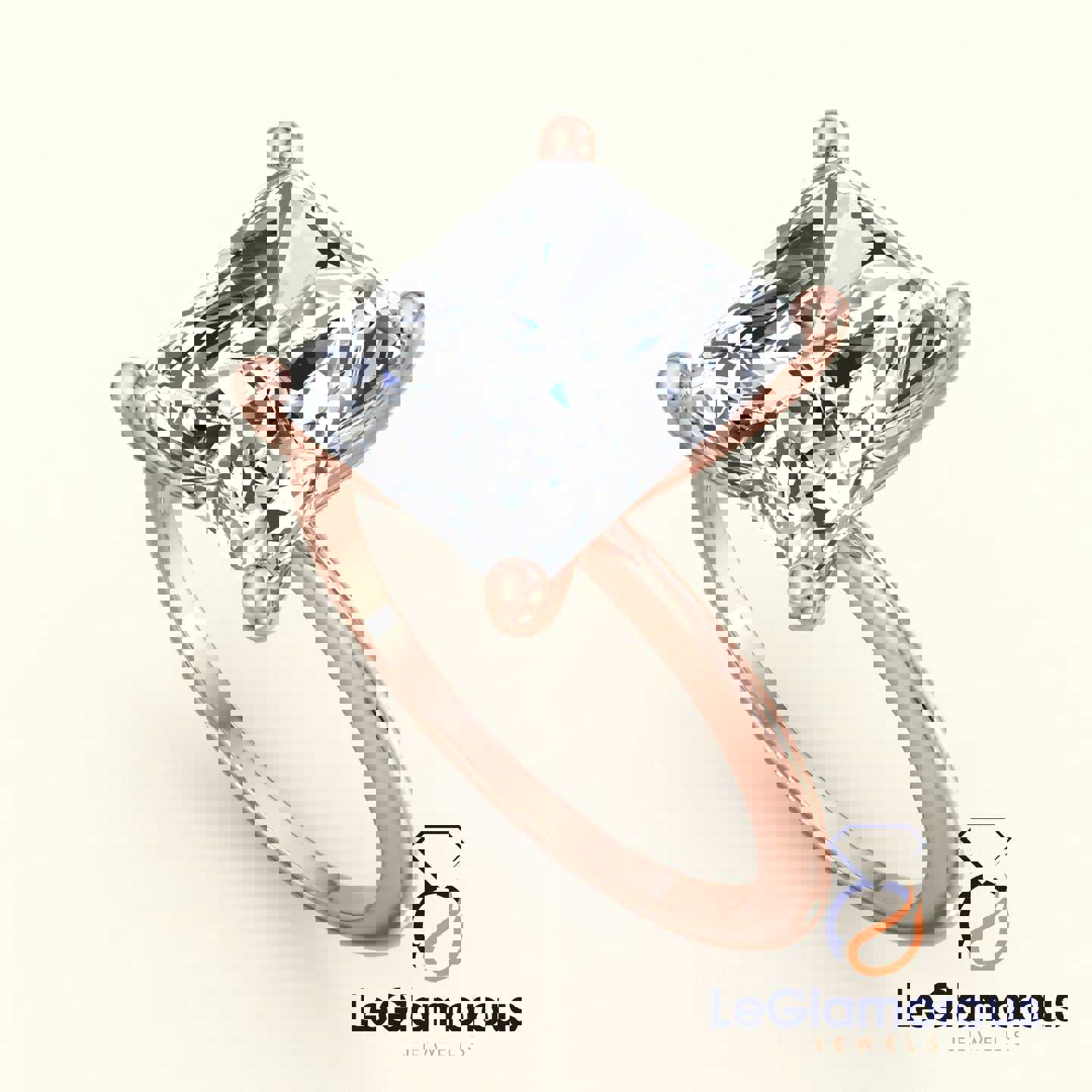 Radiant Solitaire Lab Grown Diamond Engagement Ring - 4.00 Carat IGI Certified