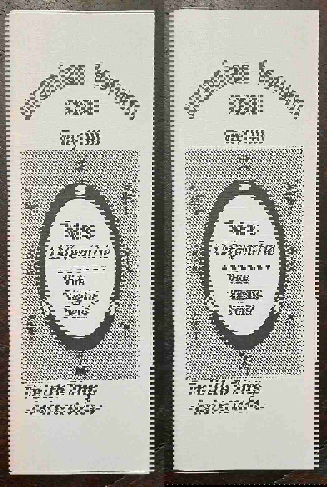 URANIAN FORUM MAGAZINE - May 1990 - ASTROLOGY CURRENT EVENTS DIVINATION PROPHECY