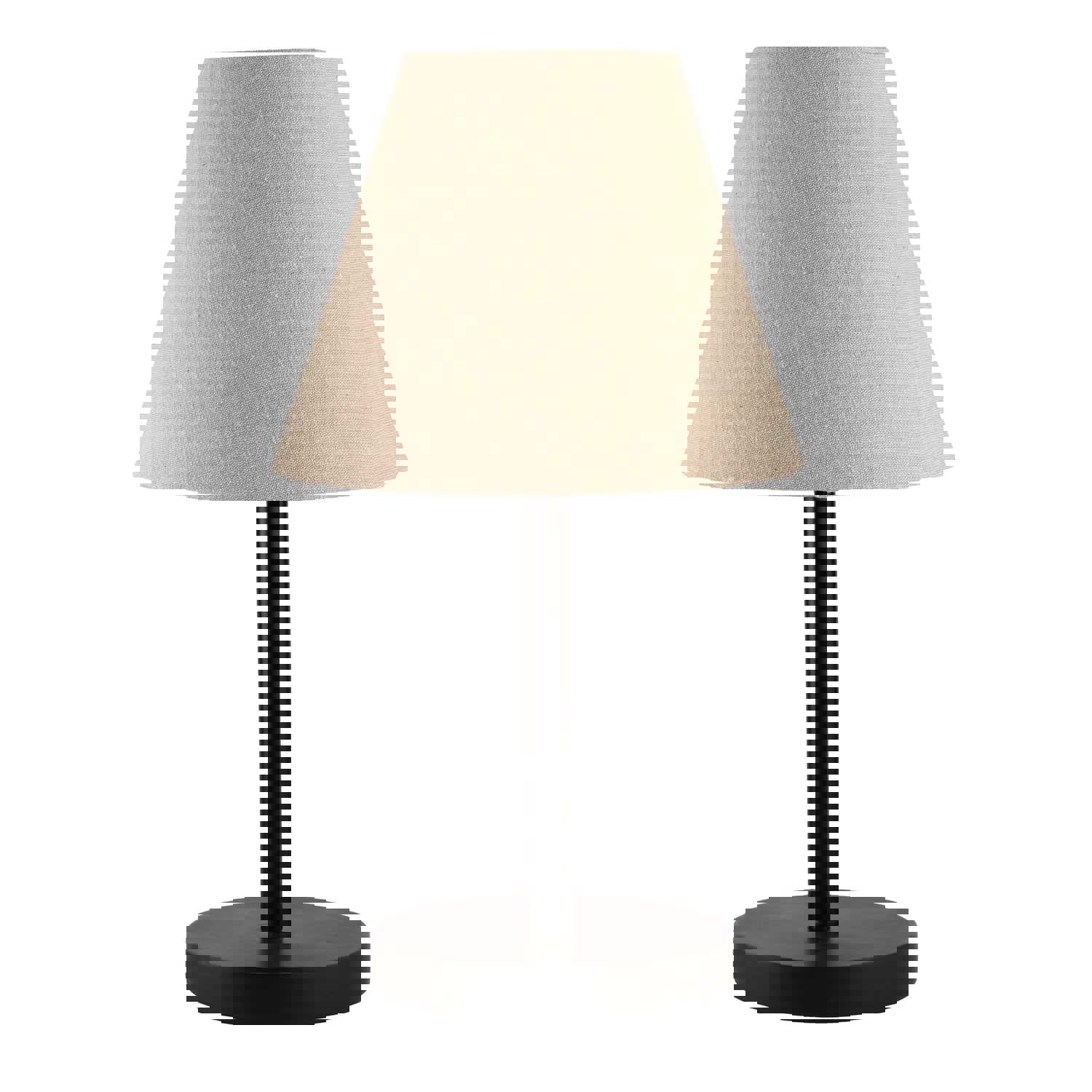 BTR CRAFTS Raven Black Metal Table Lamp Conical Shade (Pack of 2)