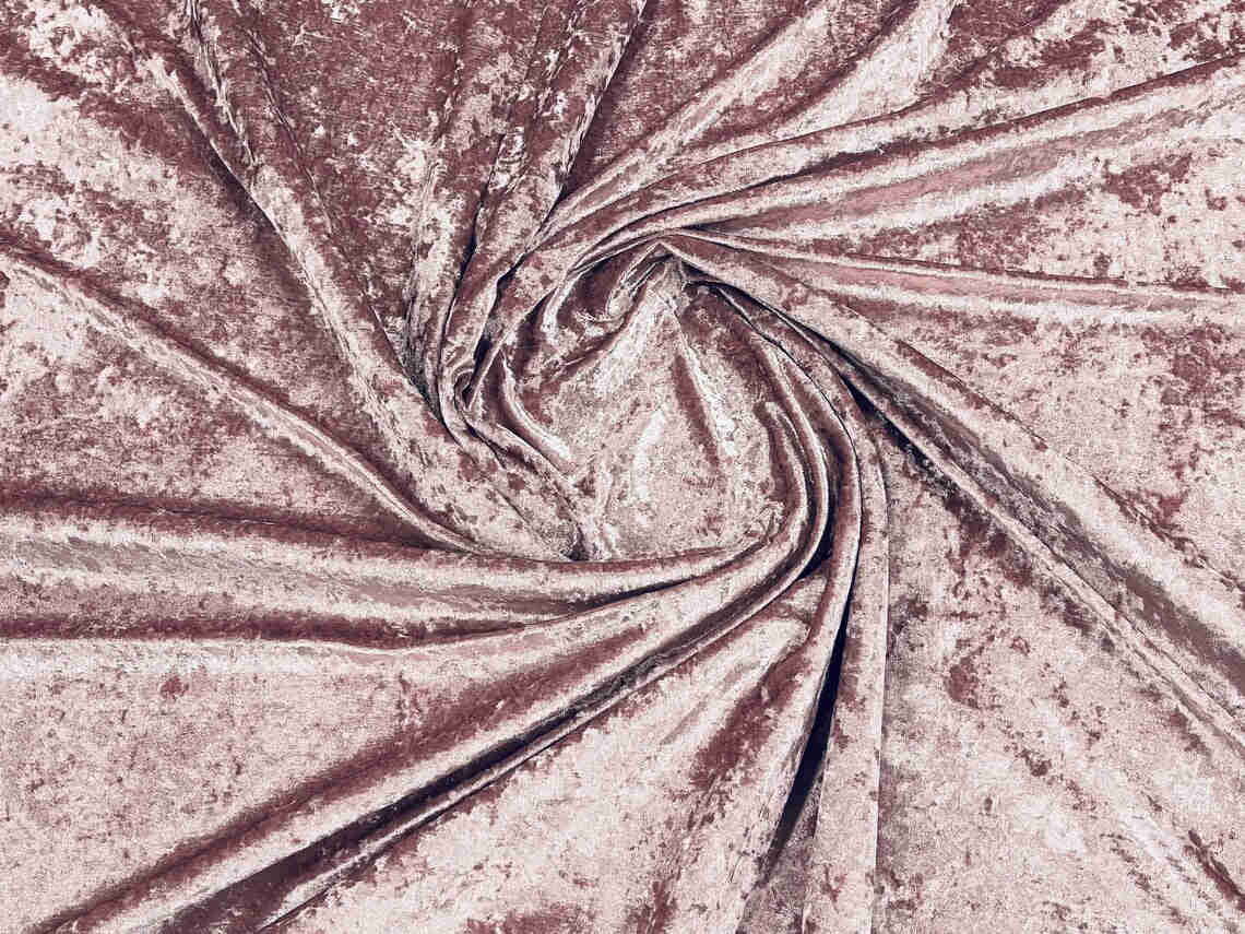 Crushed Stretch Velvet Fabric - Rose - 60 Stretch Velvet for Sewing, Apparel, Craft