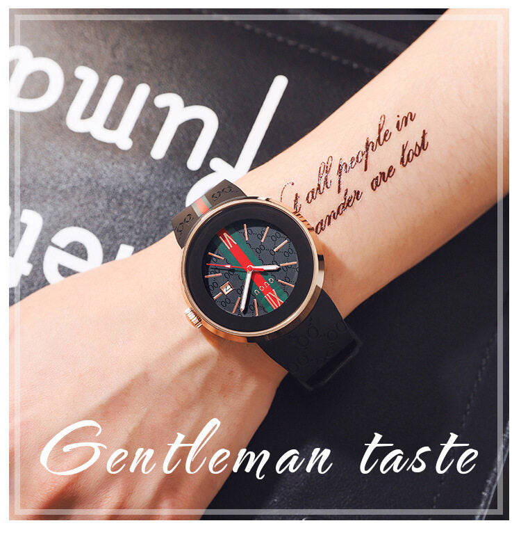 Guou 8192 Big Dial Fashion Quartz Watch for Men - Neutral Trendy Student Couple Watch