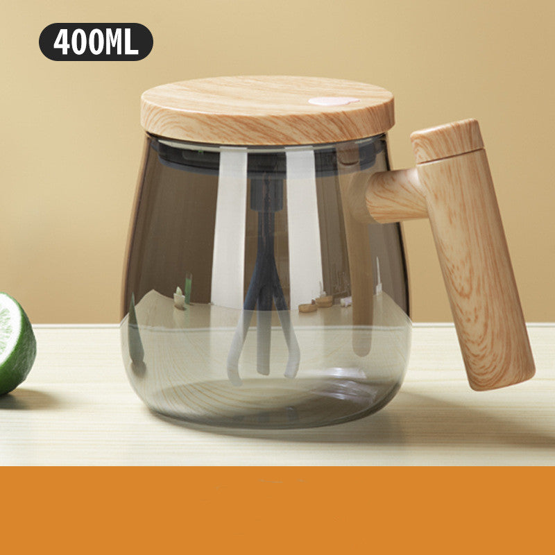 400ML Self Stirring Coffee Mug - Electric Mixing Glass Coffee Cup for Fast and Automatic Mixing